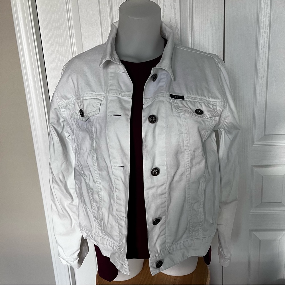 Izod White Jean jacket